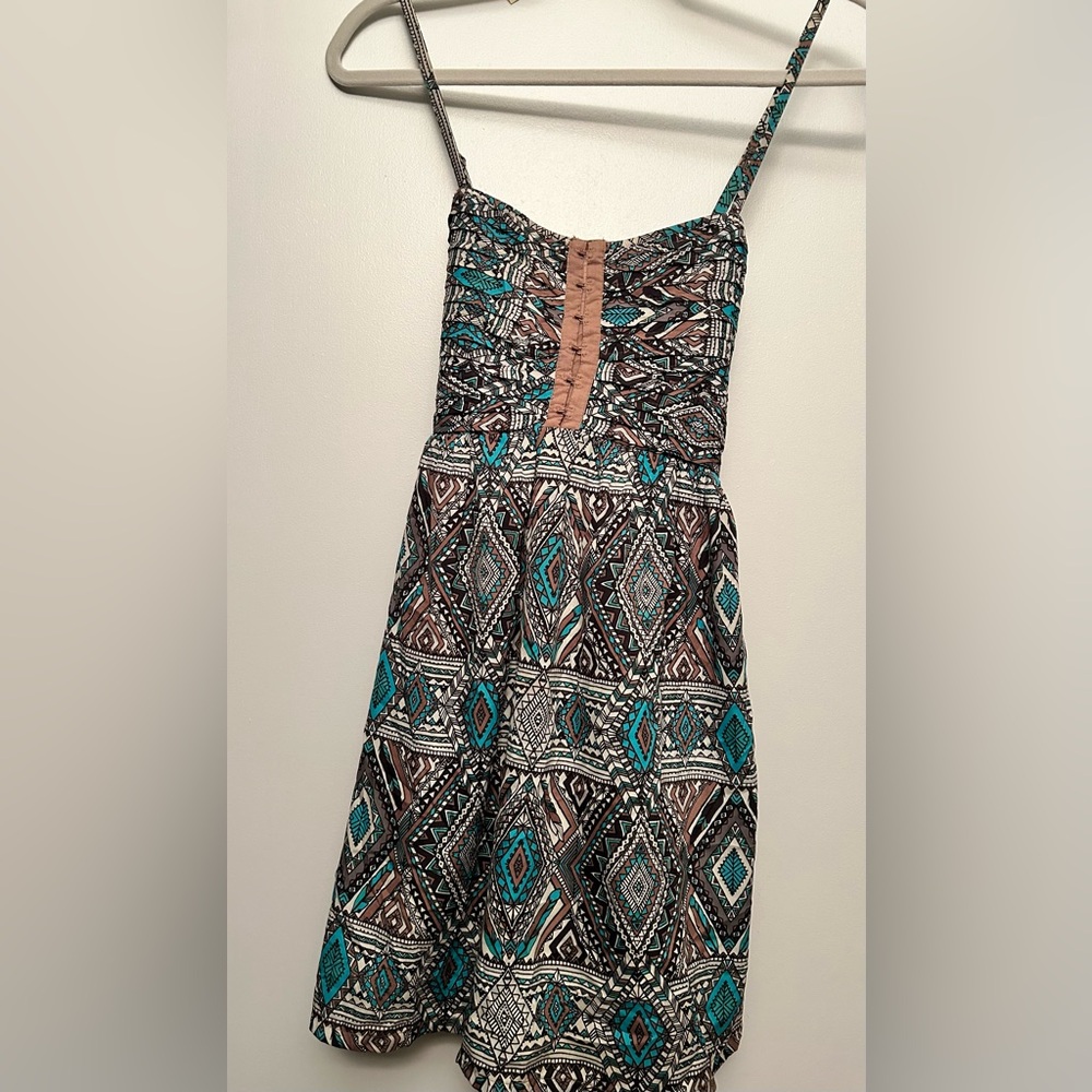 Billibong Aztec Print Ruched Bodice SunDress - Picture 2 of 10